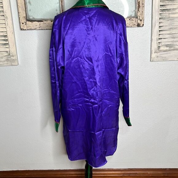 Victoria's Secret Satin Dress Silky Button Front Long Sleeve Blue Women's Robe S - Picture 5 of 7